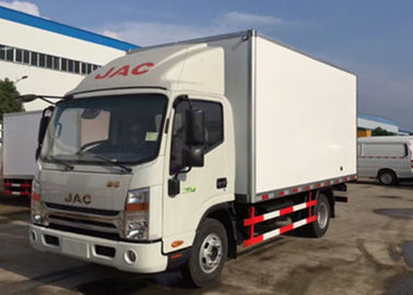 中国 JAC 4x2は5トンの箱のトラックを内部ガラス繊維/冷凍食品のための外壁冷やしました サプライヤー