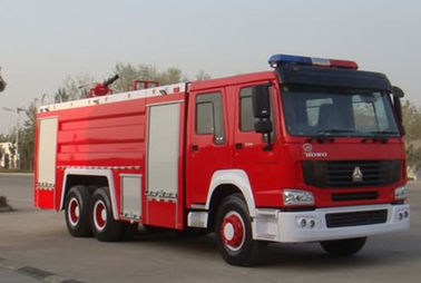 中国 水および泡の消防車のトラック、HOWO 290馬力重い救助の普通消防車の水漕 サプライヤー